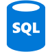 blue cylindrical database icon with white SQL text representing Azure SQL Database