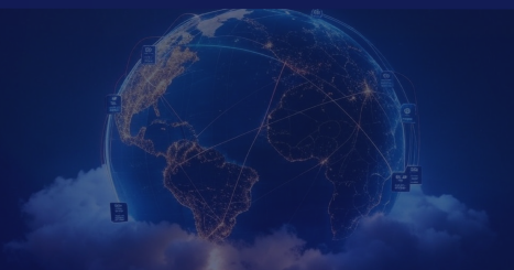 Globe network illustration Digital technology 3d globe Digital map of the earth