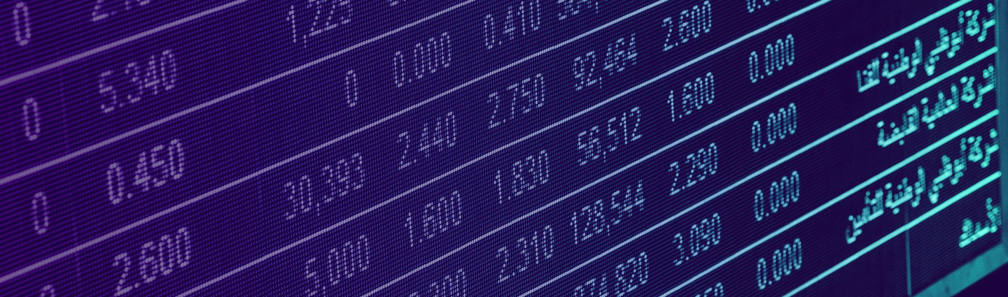 Financial stock market data with graphical representation showing market trends and analysis