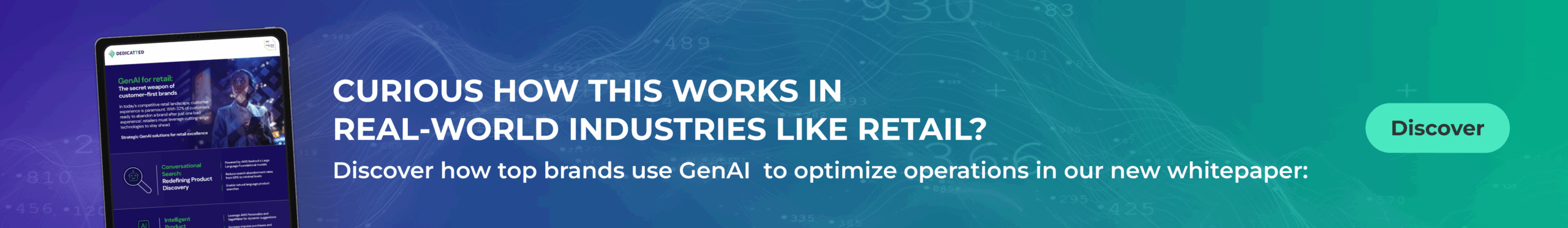 Graphic titled "Curious how this works in real-world use cases in retial " with the image of the first page of the whitepaper
