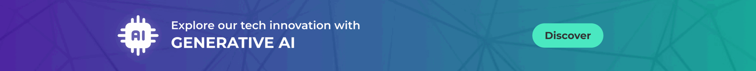 Graphic titled "Explore tech innovation with Generative AI" that is positioned on the gradient background