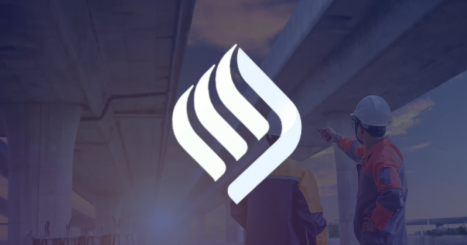 mcfarland johnson whitened logo on the front of the picture of construction workers